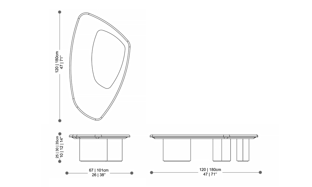 Image of the main dimensions of the product